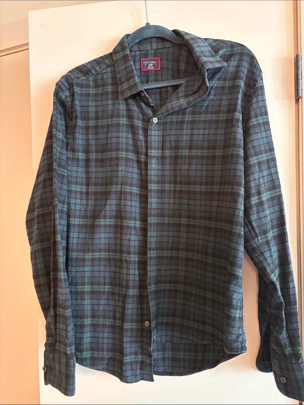 UNTUCKit Green and Black Plaid Button-Up Shirt